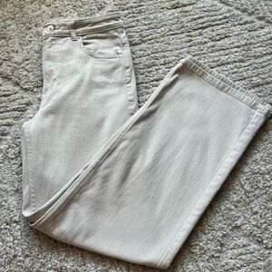H&M Cream Denim Wide Leg Pants
